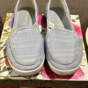 Sky Blue Patterned Loafers
